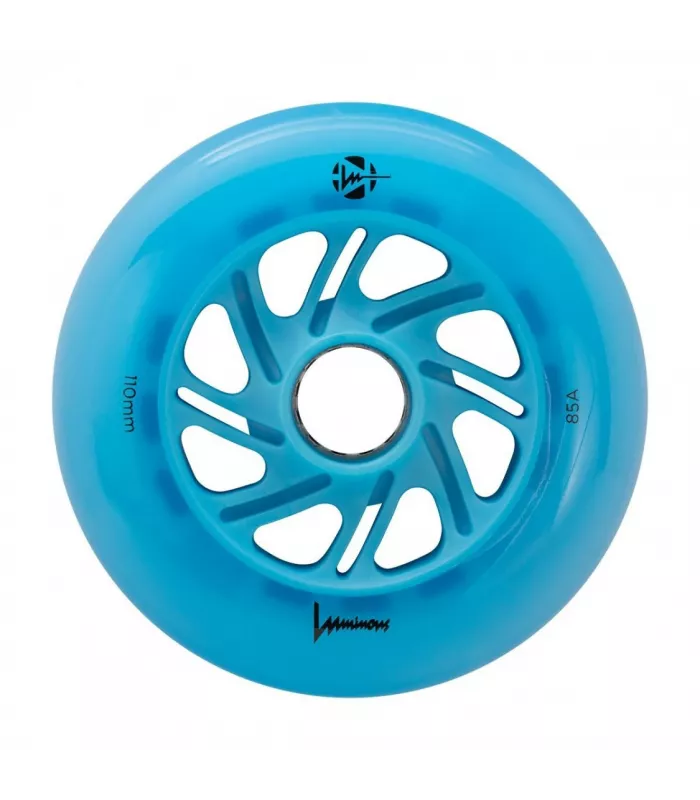 Ruedas Led LUMINOUS para patines 110mm/85a Blue Ocean
