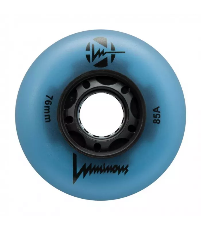 Ruedas Led LUMINOUS para patines 76mm/85a Blue Glow