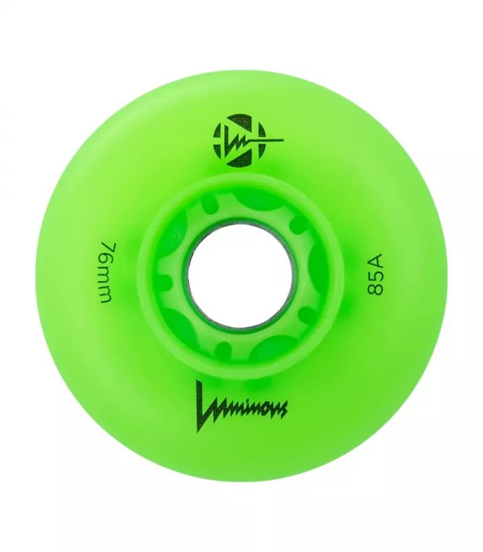 Ruedas Led LUMINOUS para patines 76mm/85a Green Apple Glow