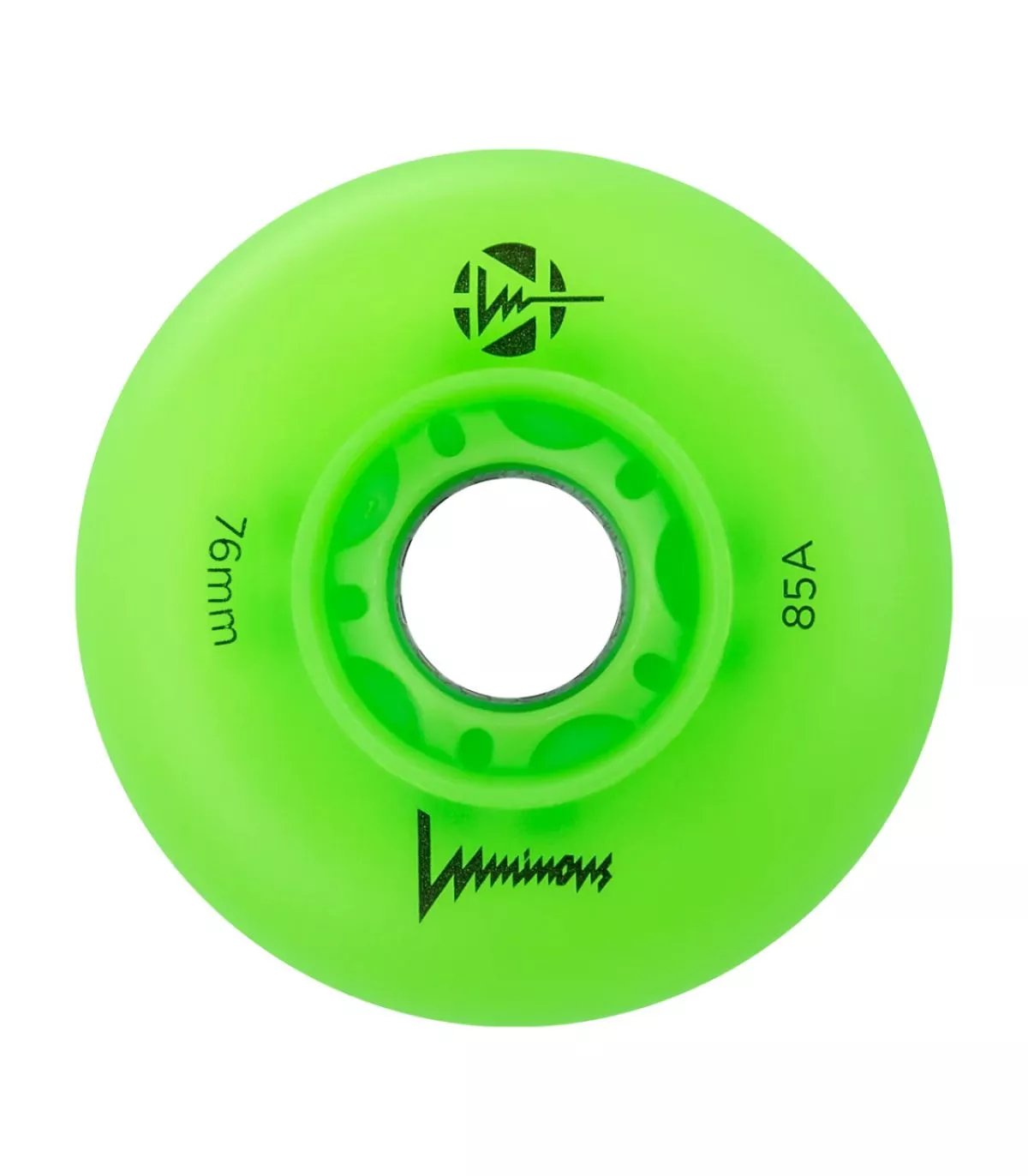 Ruedas Led LUMINOUS para patines 76mm/85a Green Apple Glow