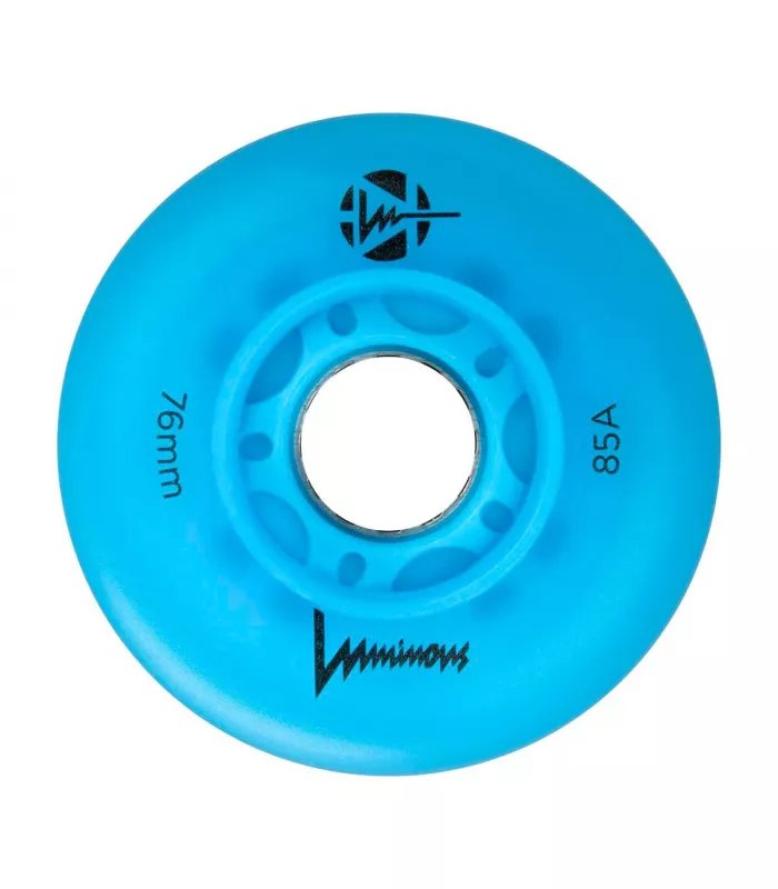 Ruedas Led LUMINOUS para patines 76mm/85a Blue Ocean Glow