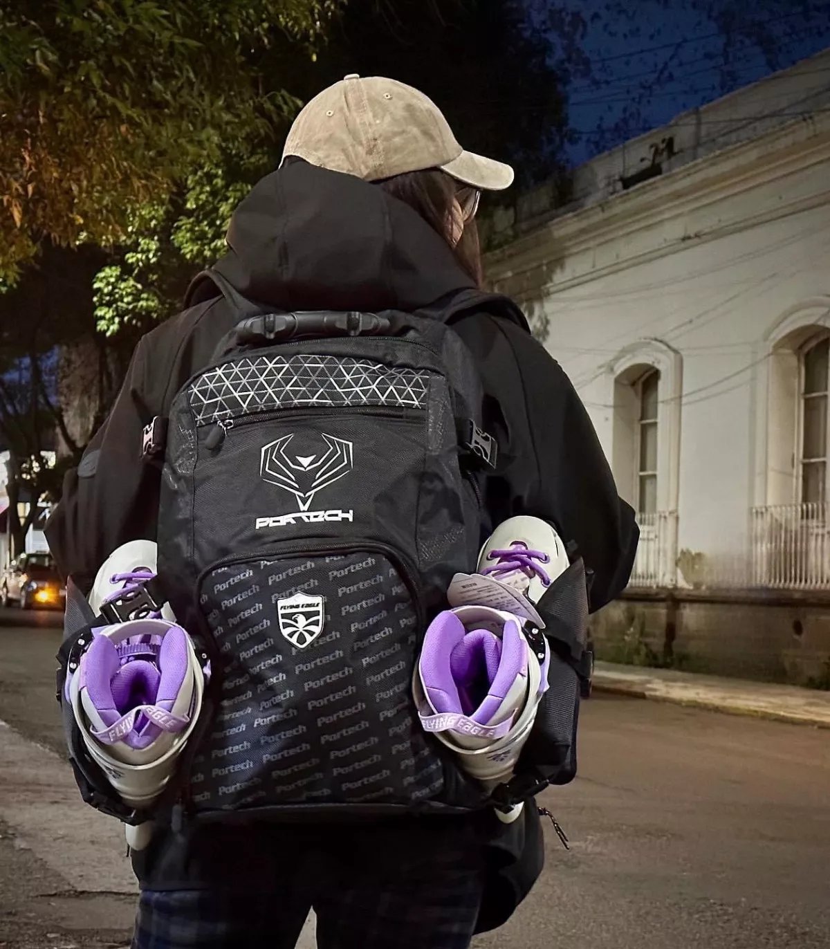 Mochila Flying Eagle Portech Grande Negro/Blanco | Peligro FSK Shop