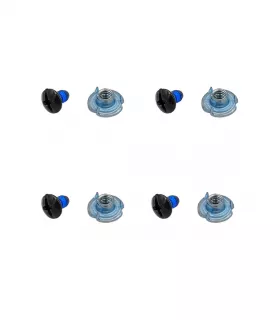 Kit de 4 Tornillos de Fijación para Broches de Patines - Metal Negro