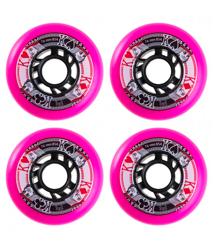 FR Ruedas Street Kings 76mm 85A Black- Set 4 de Ruedas