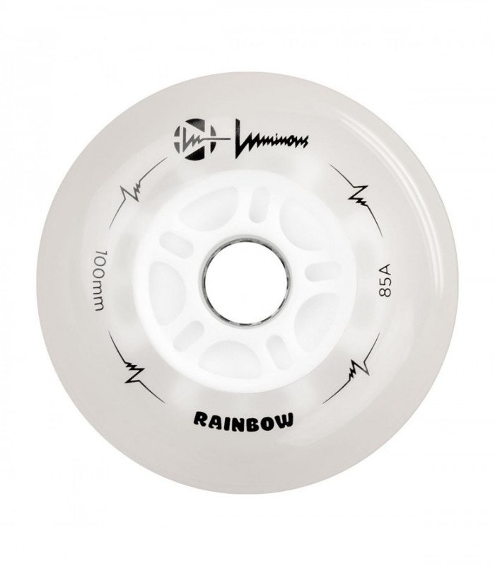 Ruedas LED LUMINOUS para patines 100mm/85a Rainbow White Multicolor