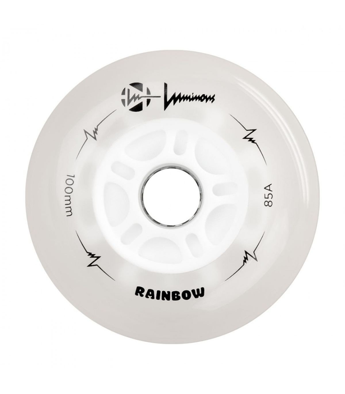 Ruedas LED LUMINOUS para patines 100mm/85a Rainbow White Multicolor