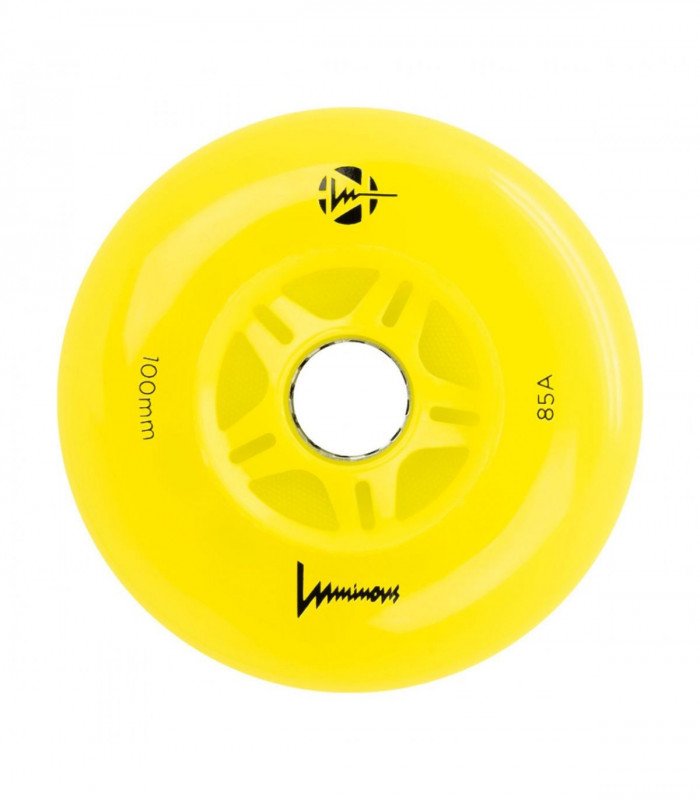 Ruedas LED LUMINOUS para patines 100mm/85a Canary - Amarillo