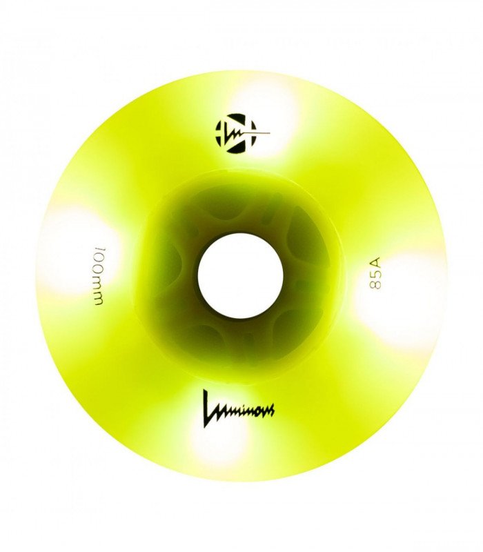 Ruedas LED LUMINOUS para patines 100mm/85a Canary - Amarillo