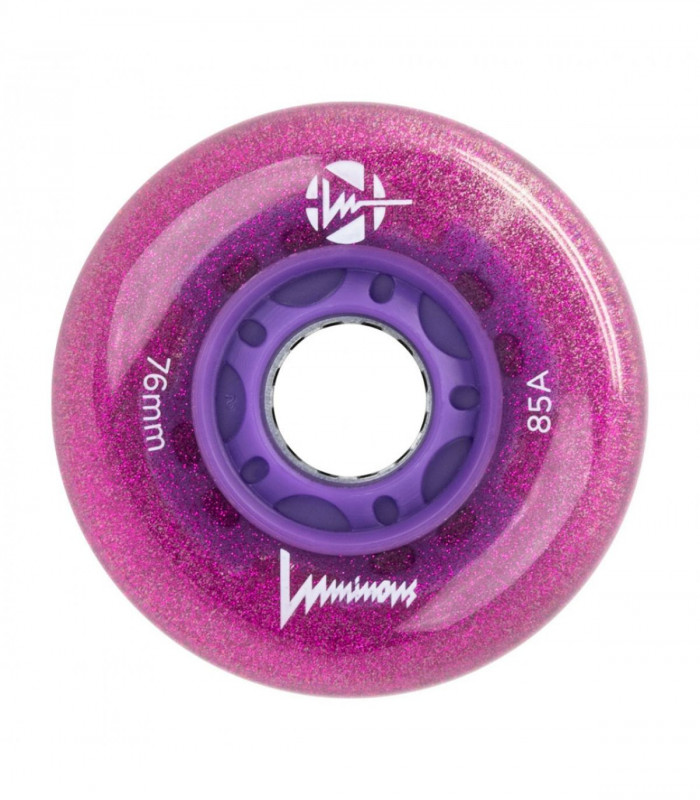Ruedas Led LUMINOUS para patines 76mm/85a Purple Haze