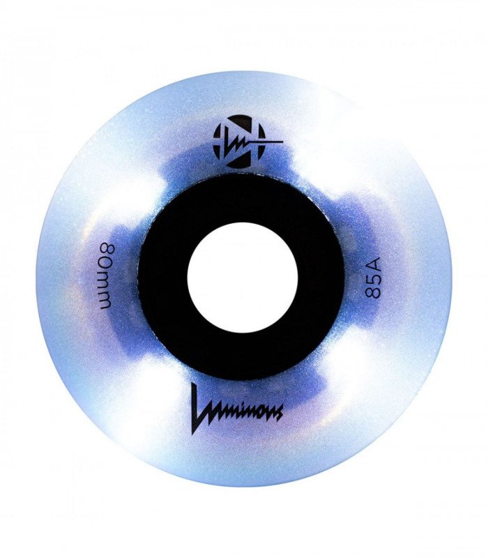 Ruedas Led LUMINOUS para patines 80mm/85a Black Pearl