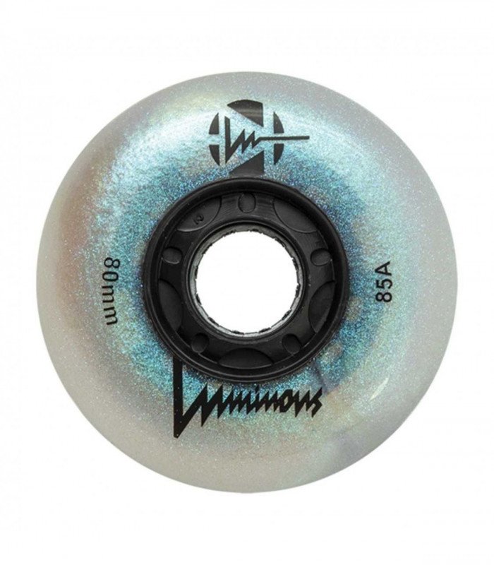 Ruedas Led LUMINOUS para patines 80mm/85a Black Pearl