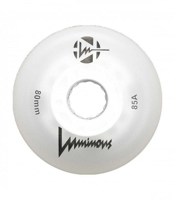 Ruedas Led LUMINOUS para patines 80mm/85a White