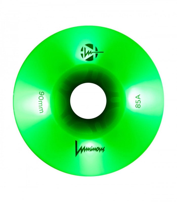 Ruedas Led LUMINOUS para patines 90mm/85a Green Apple Glow Green