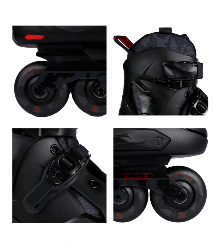 Patines Flying Eagle X3 Shrike Negro | Peligro FSK Shop