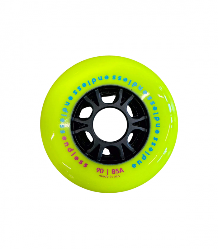 Ruedas Endless 90mm/85A Neon Yellow 4 Pack