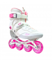 KF K-60 Blanco/Rosa - Patines de Fibra de Carbono Ajustables para Niños