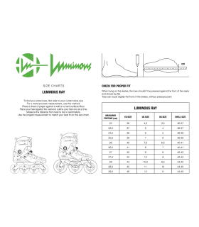 Patines LUMINOUS - RAY WHITE 110mm