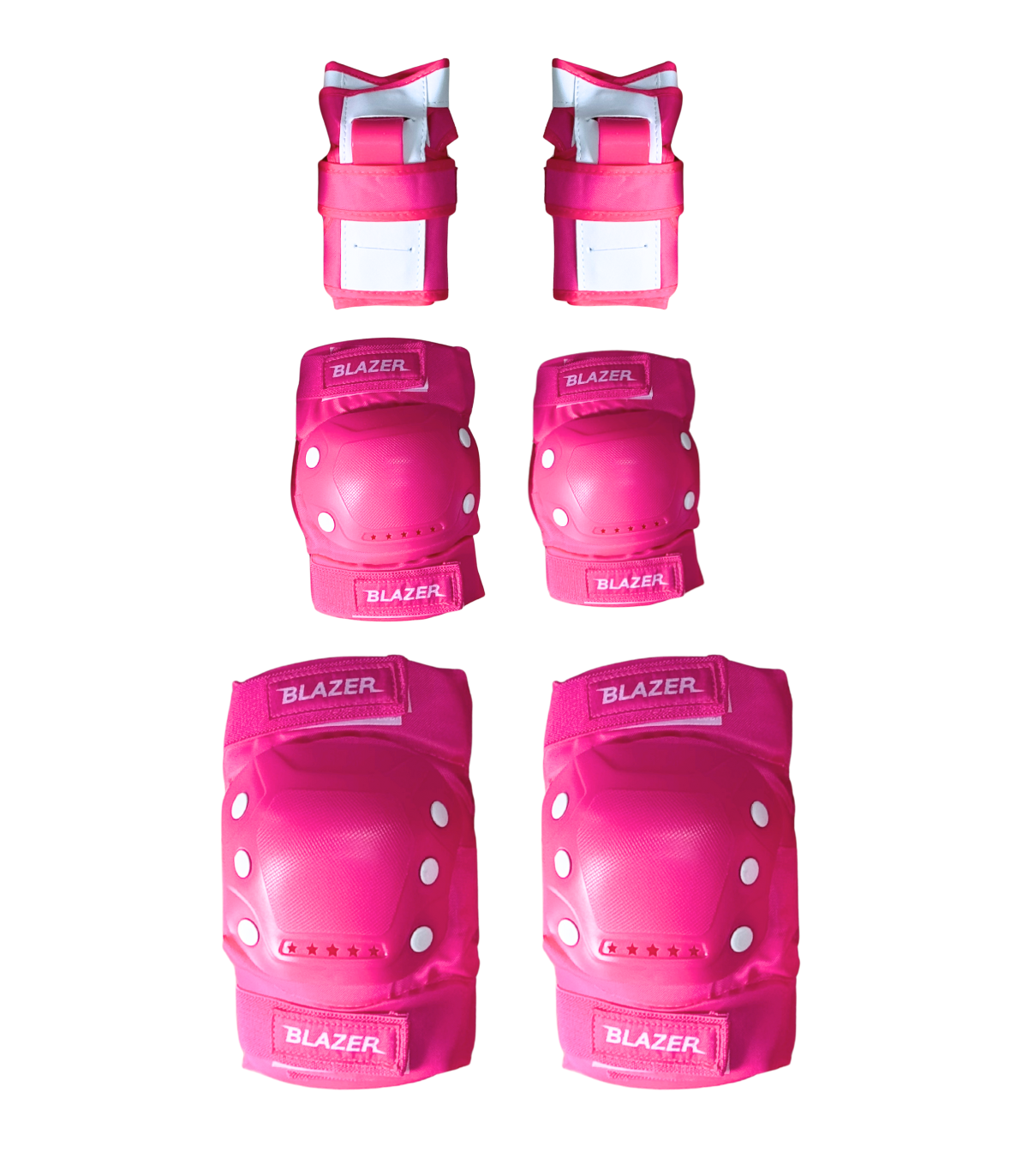 Protecciones Blazer BZ-611 Rosa| Rodilleras, Coderas y Muñequeras para Patinar