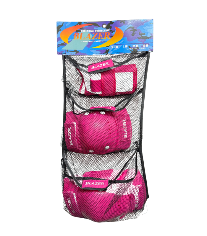 Protecciones Blazer BZ-611 Rosa| Rodilleras, Coderas y Muñequeras para Patinar