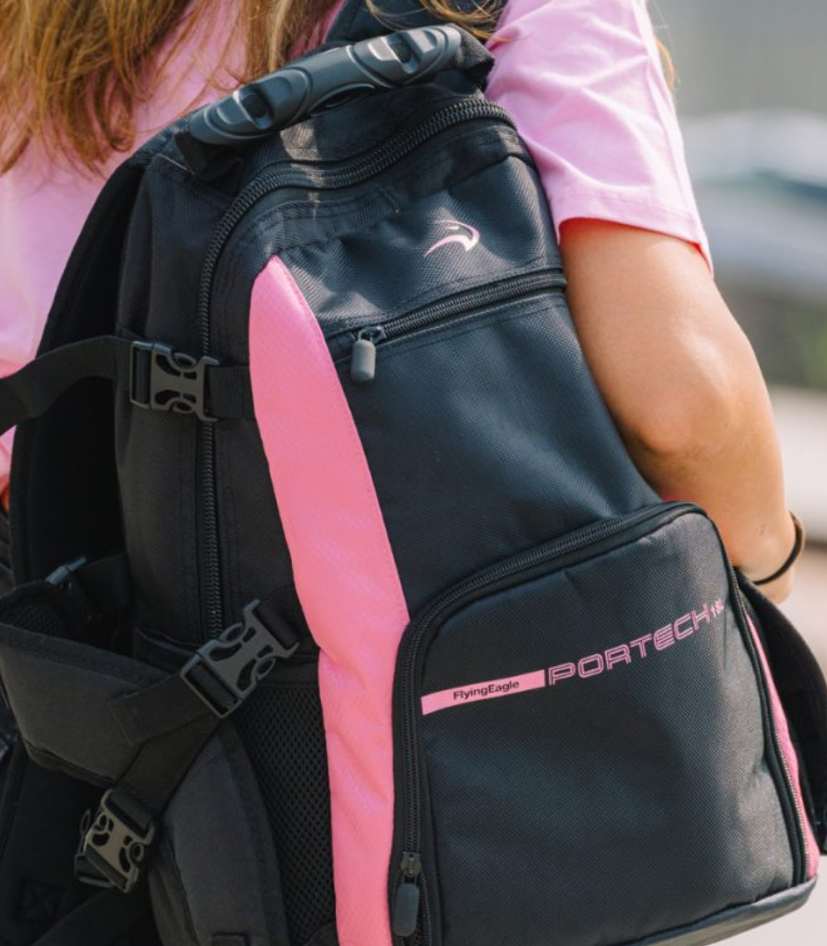 Mochila para Patines Flying Eagle Portech Rosa Mediana | Peligro FSK Shop