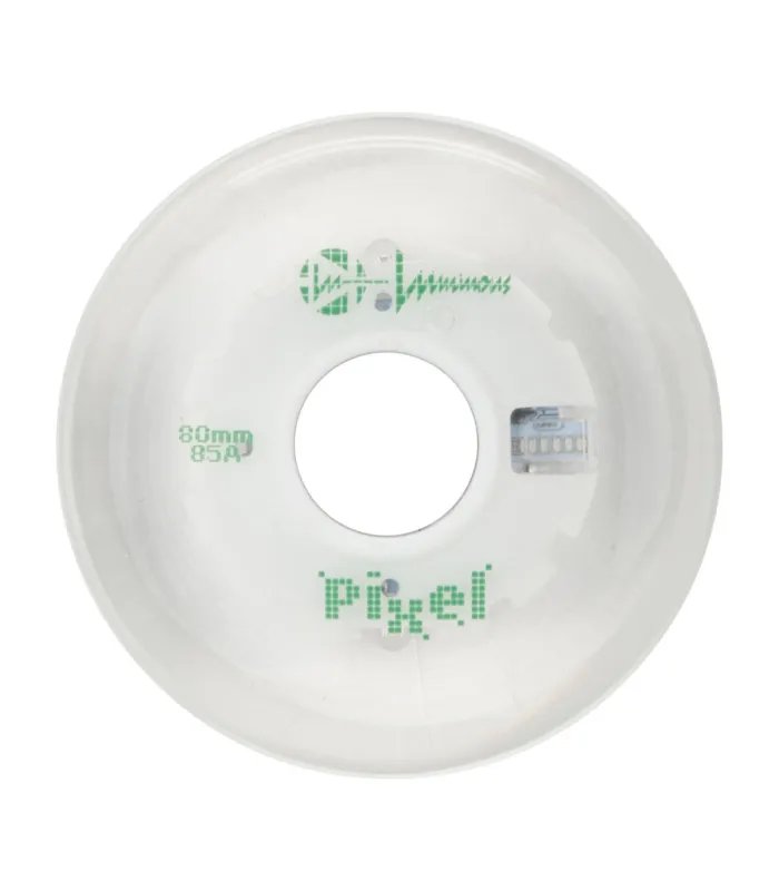 Ruedas Luminous LED Pixel 80mm Mimbre Verde | Peligro FSK Shop
