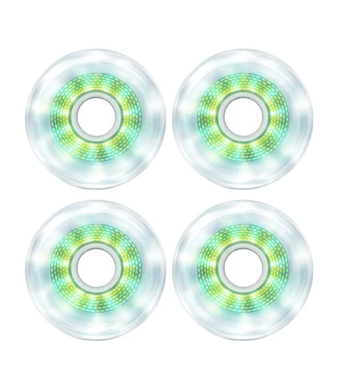 Ruedas Luminous LED Pixel 80mm Mimbre Verde | Peligro FSK Shop