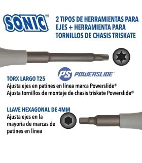 Sonic® Pro Tool + T - Herramienta Especializada Torx T25 para Patines