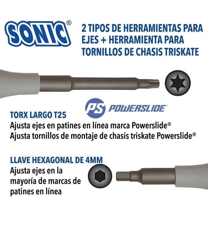Sonic® Pro Tool + T | Herramienta Torx T25 Patines | Peligro FSK