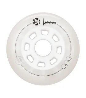 Ruedas Luminous DUO LED 100mm - White/Red (Pack x3)