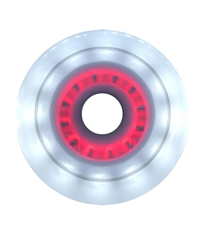 Ruedas Luminous DUO 100mm White/Red | Pack 3 Peligro FSK