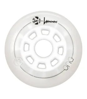 Ruedas Luminous DUO LED 110mm White/Blue - Pack x3