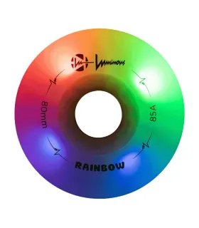 Ruedas Luminous LED 80mm/85A Rainbow White - Pack x4