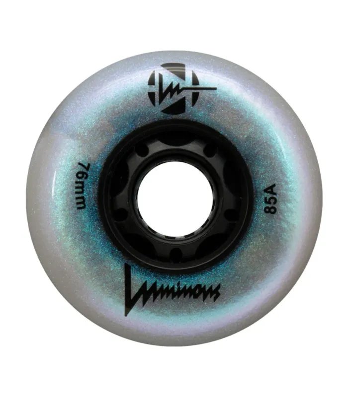 Ruedas Luminous LED 76mm Black Pearl | Pack 4 Peligro FSK