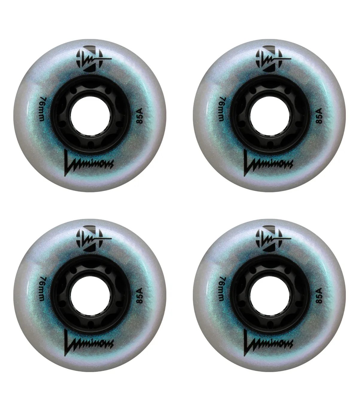 Ruedas Luminous LED 76mm Black Pearl | Pack 4 Peligro FSK