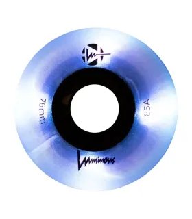 Ruedas Luminous LED 76mm/85A Black Pearl - Pack x4