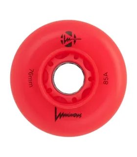 Ruedas Luminous LED 76mm Red Red | Pack 4 Peligro FSK Shop