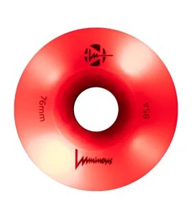 Ruedas Luminous LED 76mm/85A Red Red - Pack x4