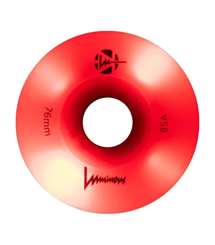 Ruedas Luminous LED 76mm Red Red | Pack 4 Peligro FSK Shop