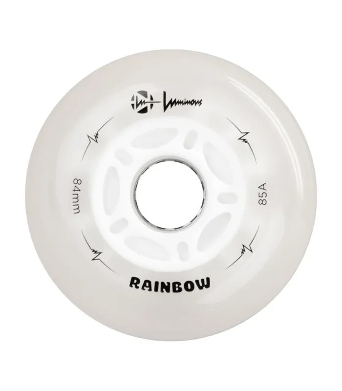 Ruedas Luminous LED 84mm Rainbow | Pack 4 Peligro FSK Shop