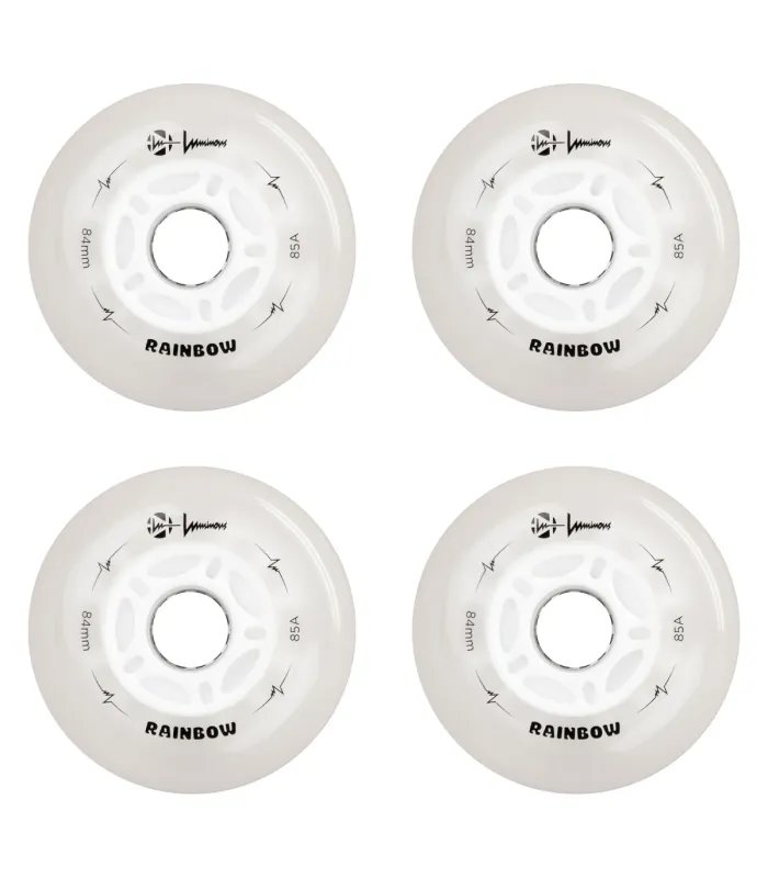 Ruedas Luminous LED 84mm Rainbow | Pack 4 Peligro FSK Shop
