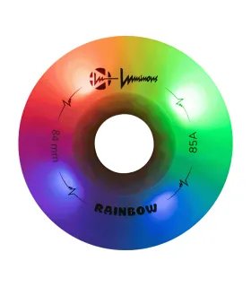 Ruedas Luminous LED 84mm/85A Rainbow - Pack x4