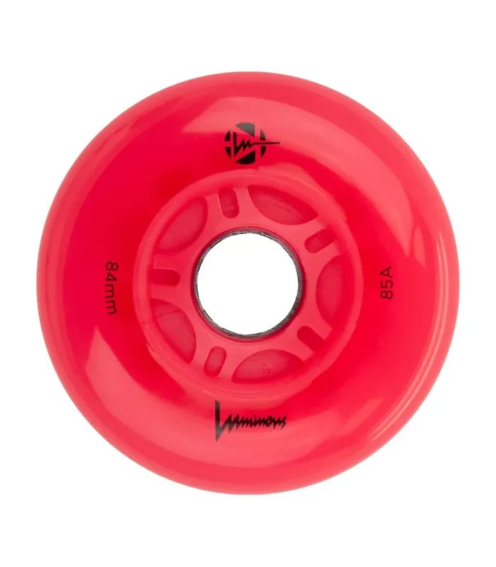 Ruedas Luminous LED 84mm Red Red | Pack 4 Peligro FSK Shop