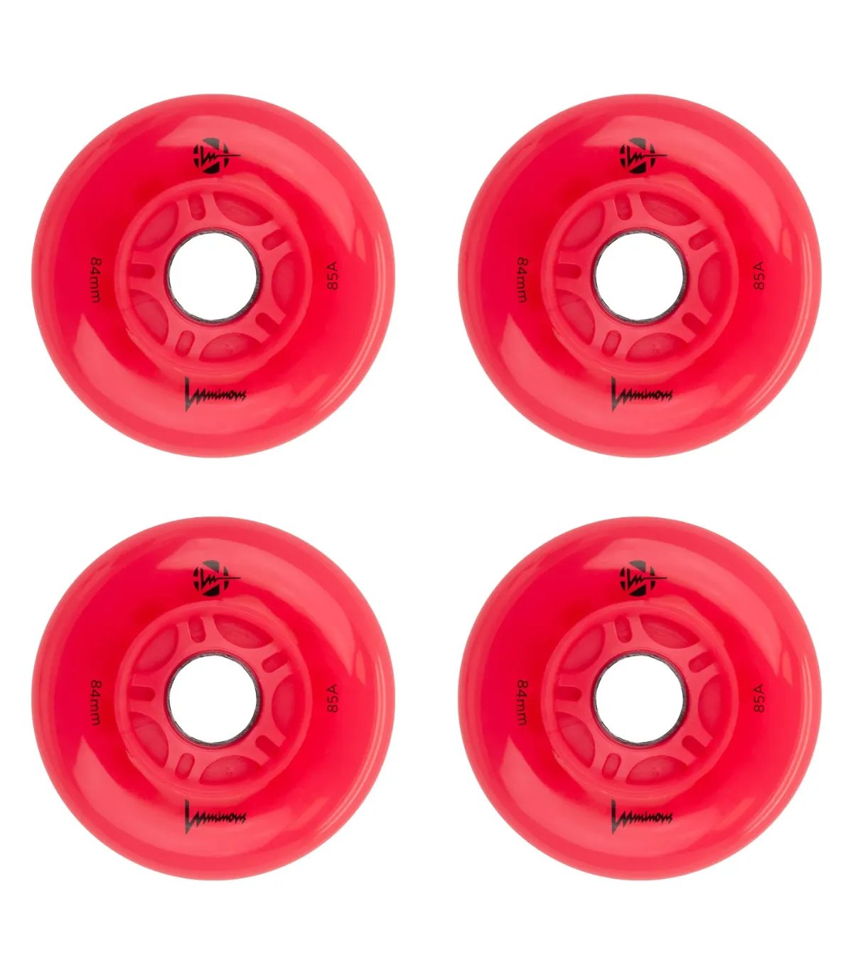 Ruedas Luminous LED 84mm Red Red | Pack 4 Peligro FSK Shop