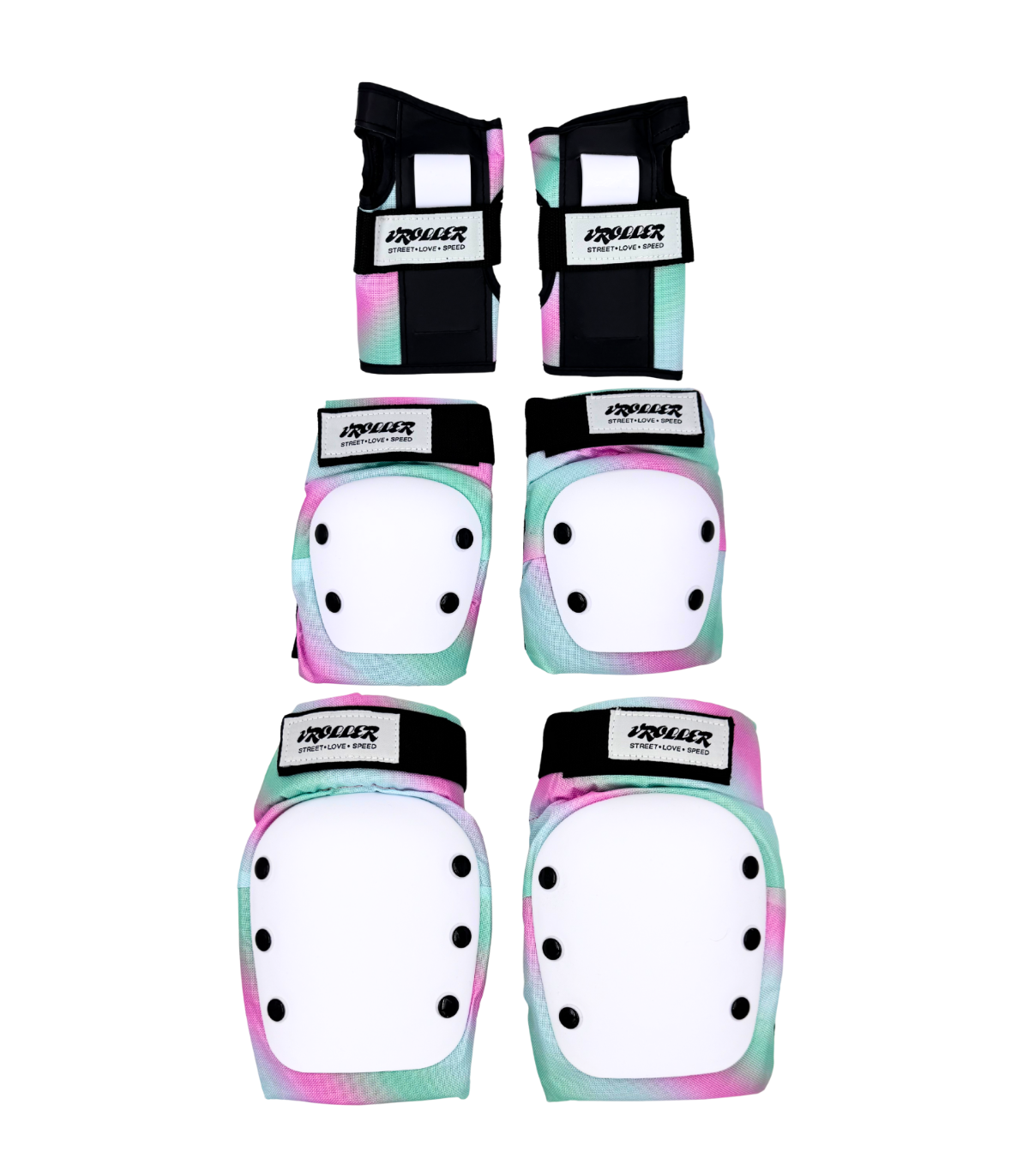Kit de Protecciones V-Roller Cotton Candy - Rodilleras, Coderas y Muñequeras