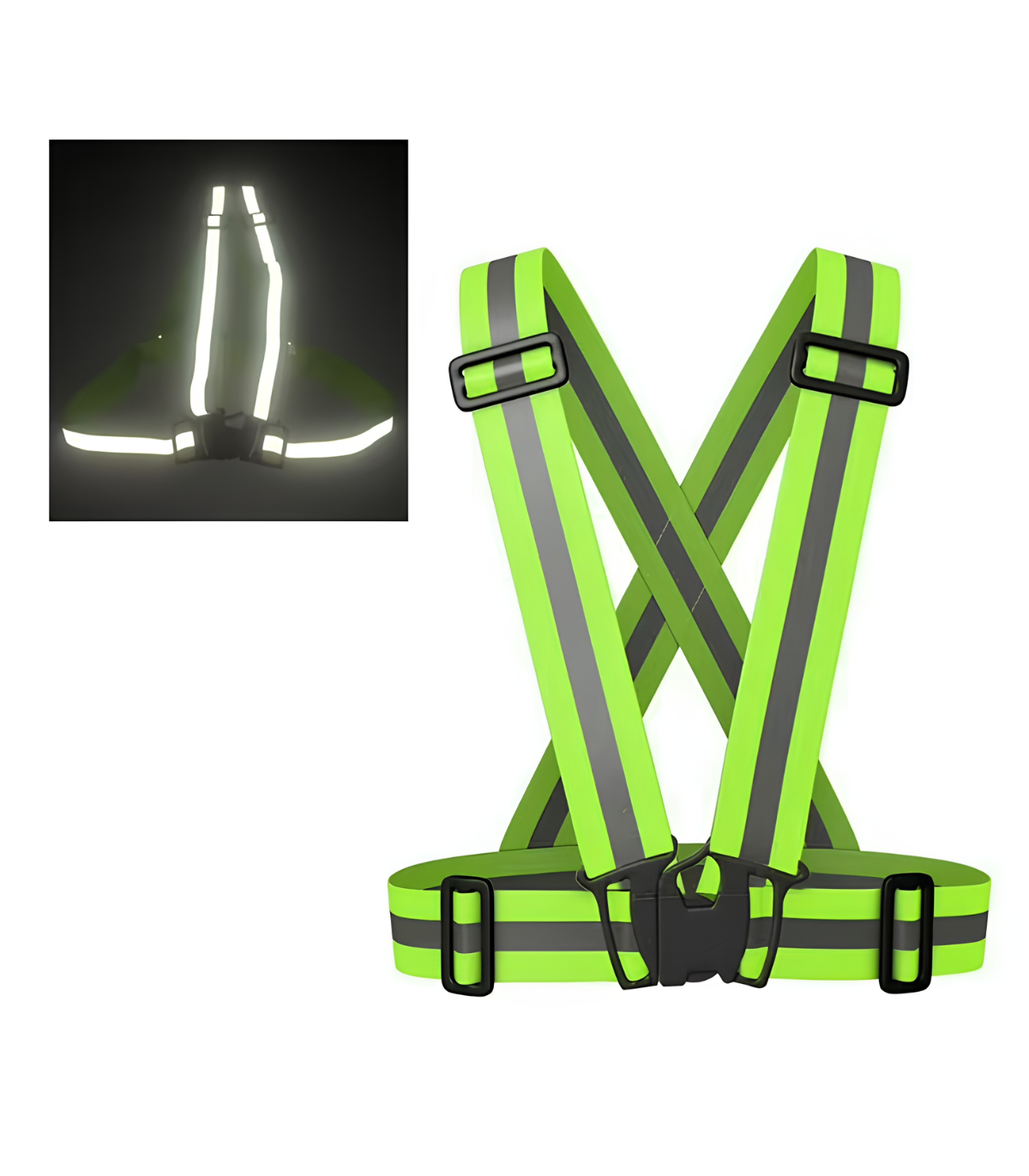 Chaleco Reflejante Elástico de Seguridad - Patinaje y Ciclismo