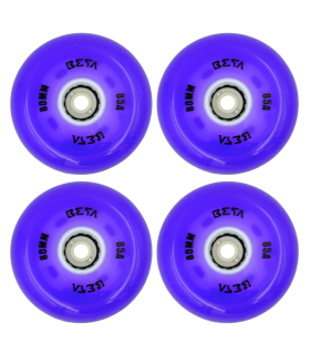 Ruedas Beta LED 80mm 85A Neón Morado - Set de 4