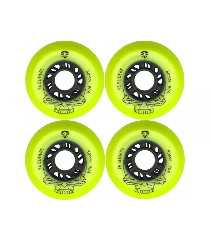 Ruedas Flying Eagle Sliders Verdes 80mm 90A Set 4 Unidades