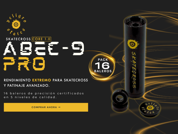 Baleros Peligro ABEC9 Pro Skatecross - Core 1.0 (Pack con 16 piezas)